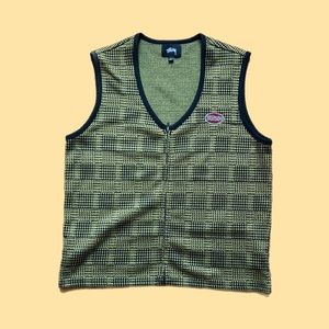 Stüssy Zip Up Sleeveless Zip-Up Vest